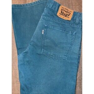 Levi's 513 Men’s 30x30 Turquoise Slim Fit Straight Denim Jeans White Tab